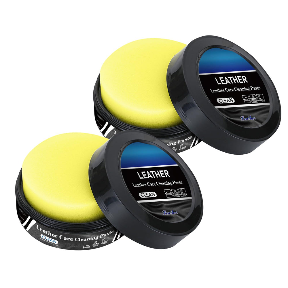 Vizela leather care cream applied to car interior leather for restoration and protection