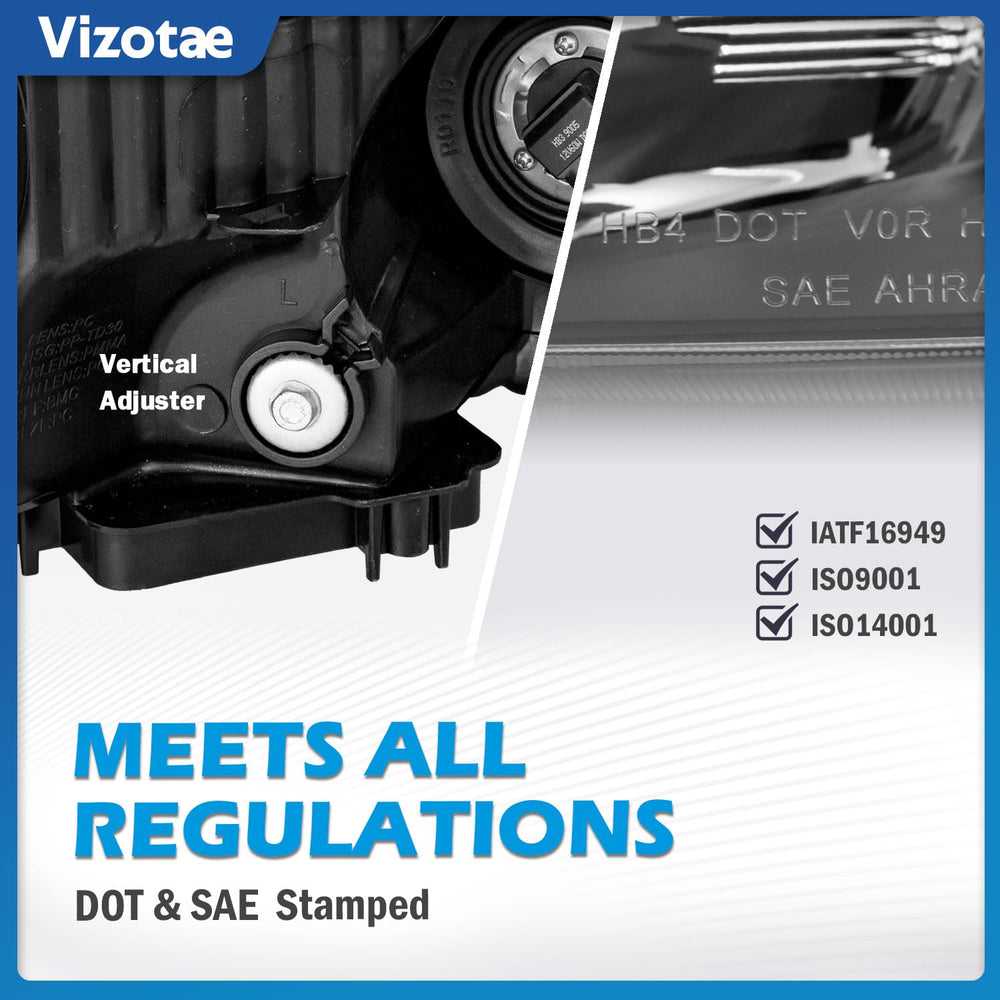 Vizotae headlights bulbs included image confirms complete kit for low and high beams