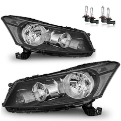 Vizotae headlights assembly front view for 2008-2012 Honda Accord improves night visibility