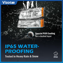 Vizotae OEM-quality bulbs included for easy installation.
