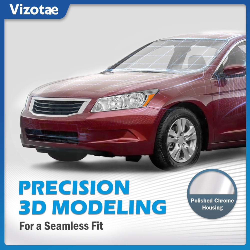 Vizotae headlights passenger-side view highlighting waterproof seal.