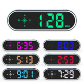 VJOYCAR HUD speedometer front view shows MPH and KM/H for accurate speed awareness.