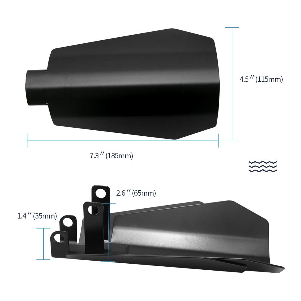 Vkinman coffin-cut hand guards, side profile showing sleek protective design.