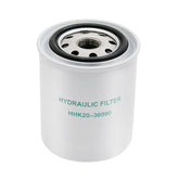 Vkinman HHK20-36990 oil filter close-up for Kubota ZD28, highlighting filtration capability