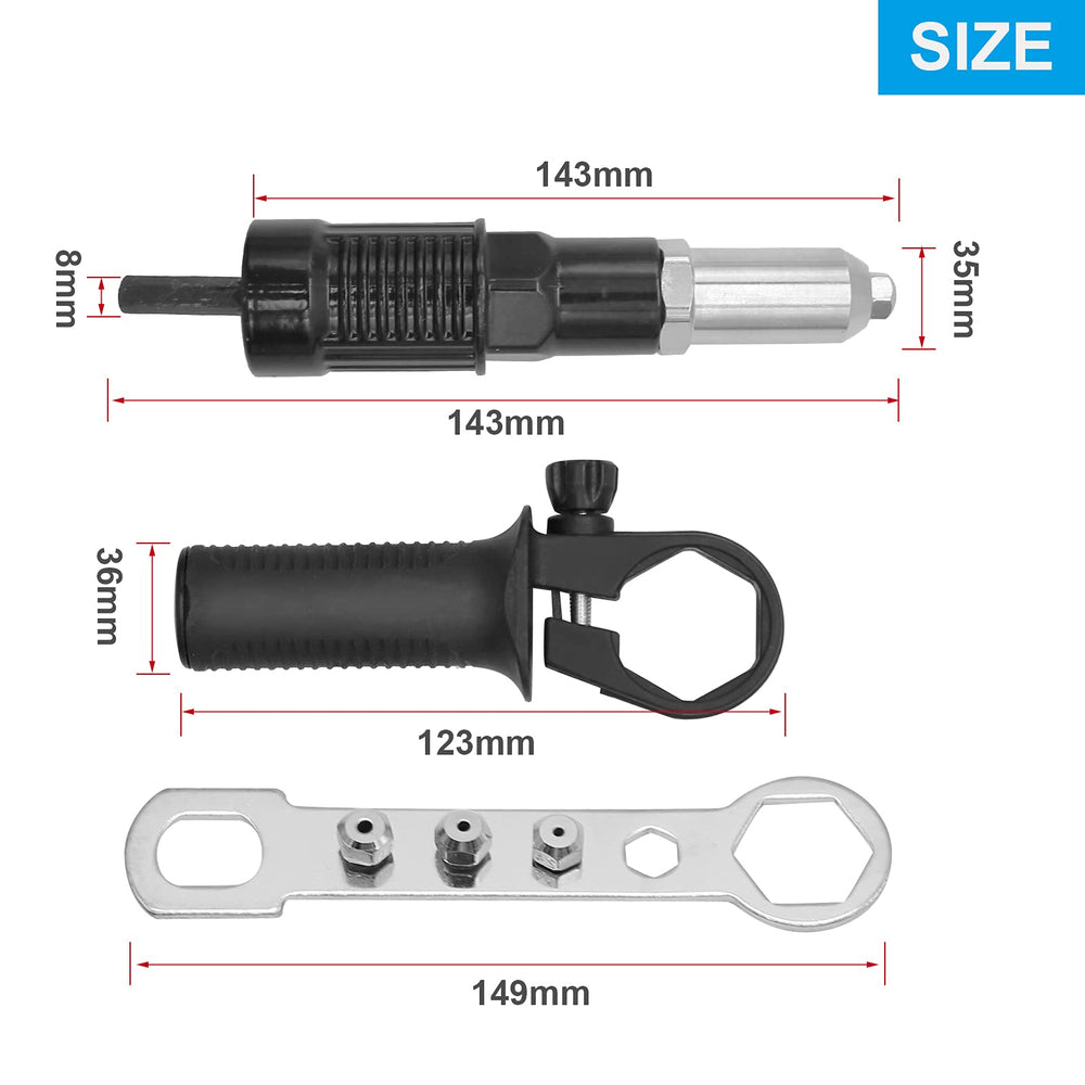 Vkinman Pop Rivet heads 2.4–4.8mm for precise rivet sizing in projects