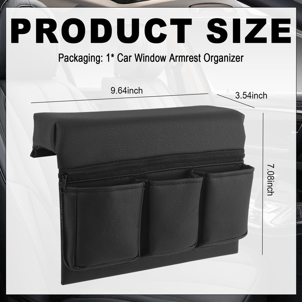 VKQTS armrest storage box with divided compartments keeps small items organized.
