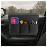 VKQTS window armrest organizer main pocket for phone and tissues.