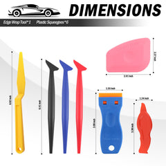 VKQTS plastic squeegees smooth surfaces and reduce scratches during application
