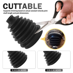 VKQTS boot clamps and cable ties included for quick secure installation.