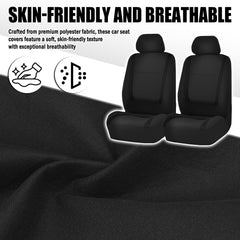 VKQTS installation steps image showing quick, secure fit for front seats