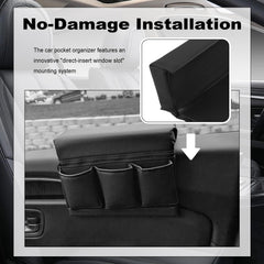 VKQTS leather-textured armrest box installed on car window for a premium look.
