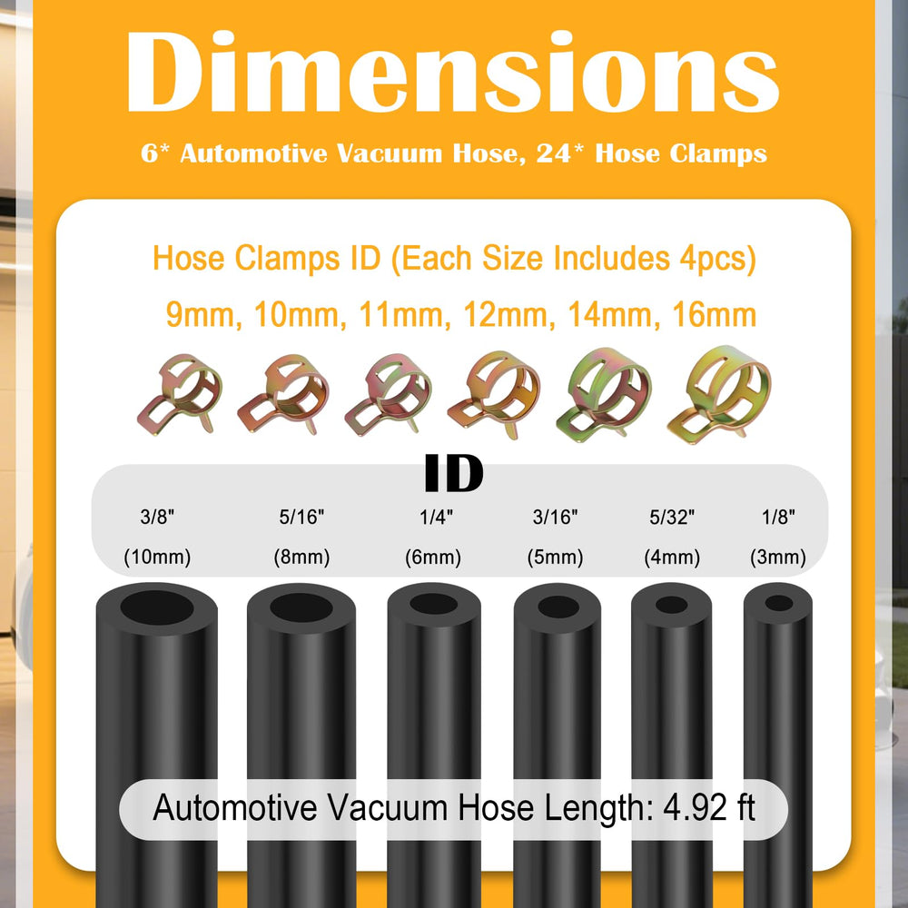 VKQTS vacuum hose 3/8 inch diameter enables high-flow connections and reliable seals.