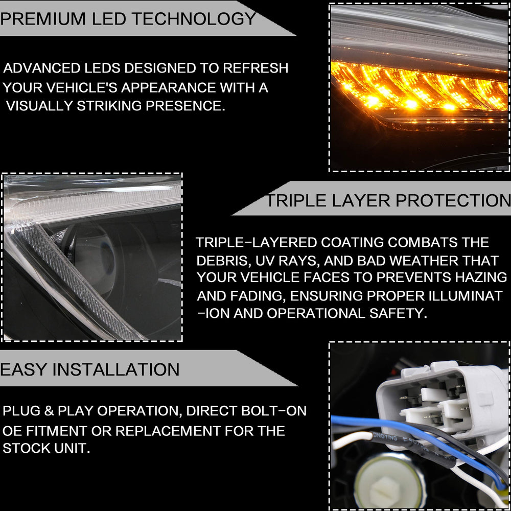 VLAND headlight assembly durable materials deliver long-lasting performance.
