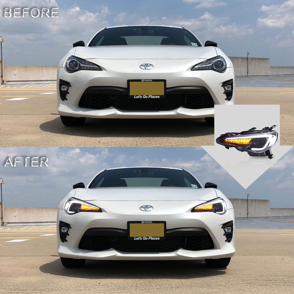 VLAND headlight assembly waterproof sealed housing protects against weather.