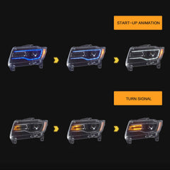 VLAND WK2 clear lens headlights with crisp nighttime contrast