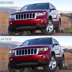VLAND plug-and-play installation of WK2 headlights shown