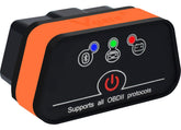 vLinker iCar2 connected to the OBD2 port for real-time diagnostics