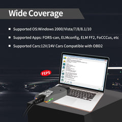vLinker VGATE FS USB battery protection with auto sleep and safety features.