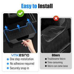 Vnkesno Model Y snap-in installation for stable, tool-free setup.