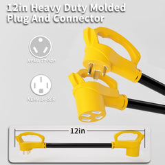 Vockjour ergonomic grip RV adapter for easy plugging and unplugging.