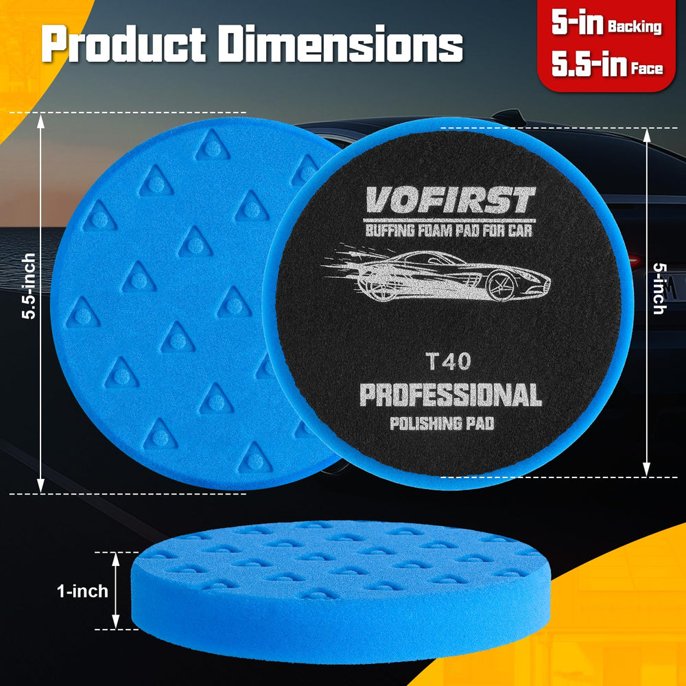 VOFirst orange buffing pad designed for heavy sanding and smooth results.