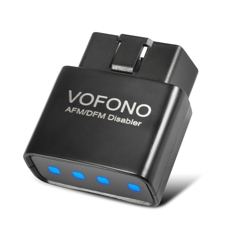 VOFONO AFM DFM disabler connected to the OBD-II port enabling quick GM setup
