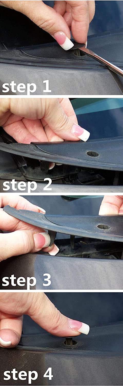 VOFONO wiper cowling installation detail on Ford F-150 and Lincoln Mark LT.