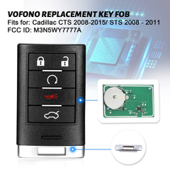 VOFONO Cadillac CTS key fob back cover with battery compartment
