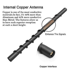 VOFONO spiral antenna wrapped in rubber for added durability and flexible fit