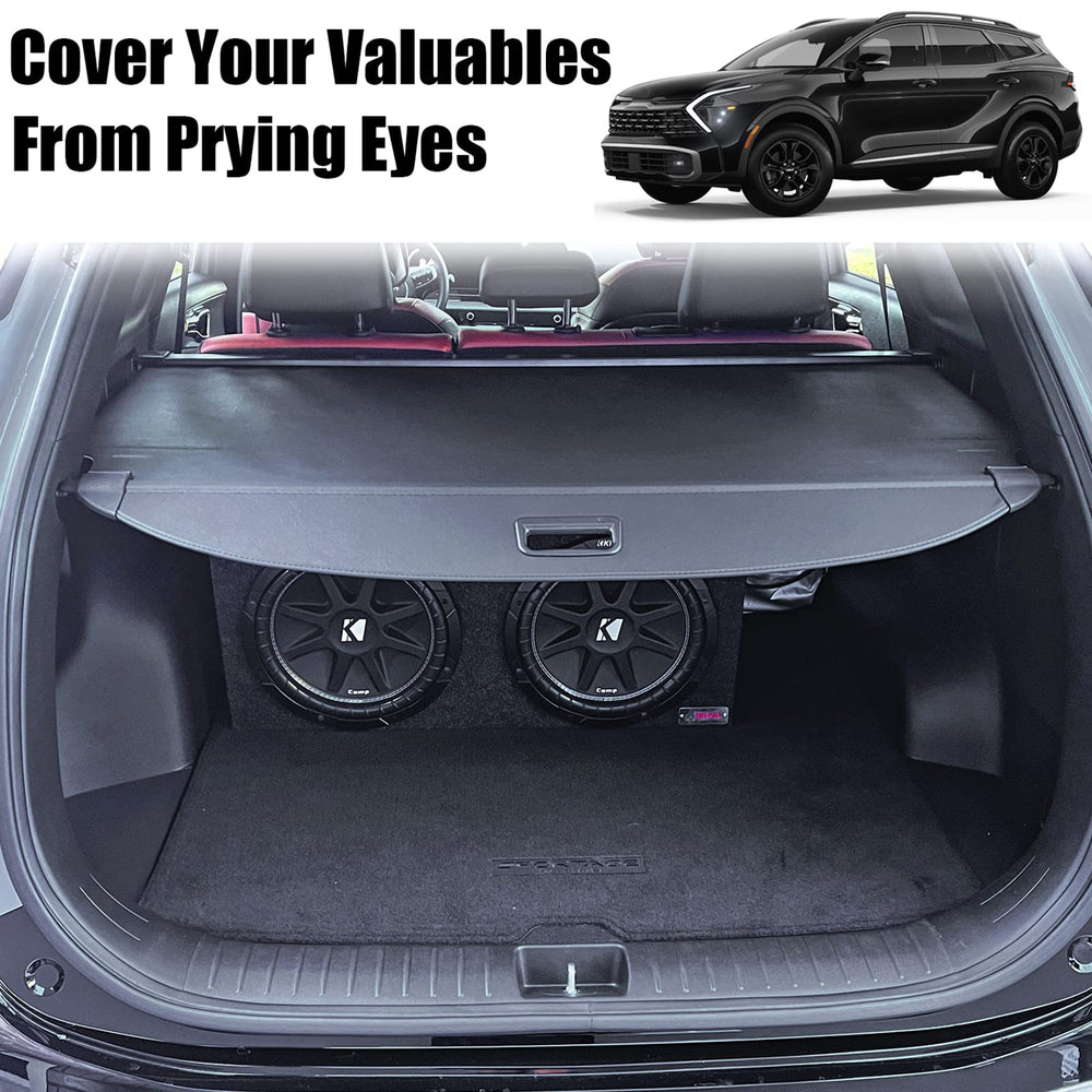 Volcaner carbon fiber texture trunk cover adds sporty style with durable protection.