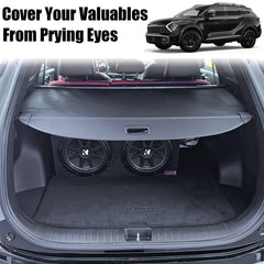 Volcaner carbon fiber texture trunk cover adds sporty style with durable protection.