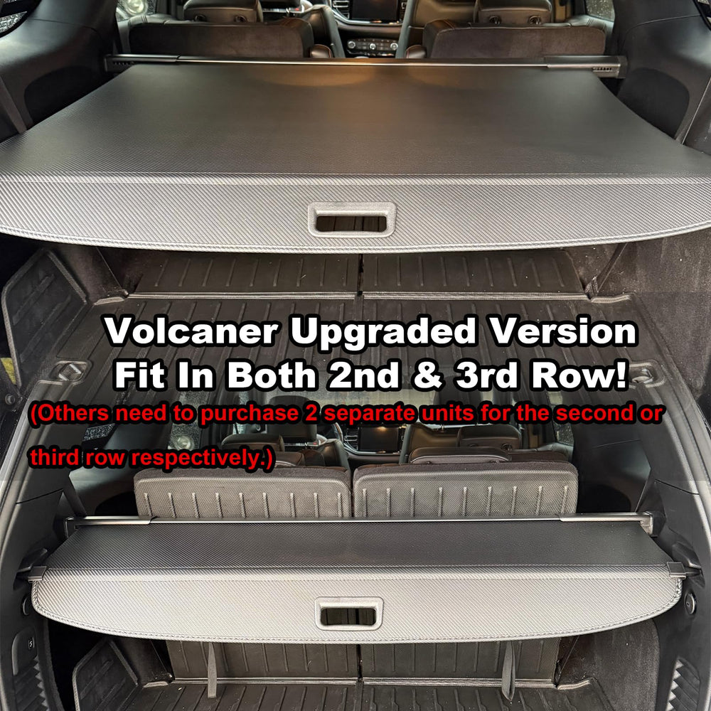 Volcaner cargo cover fits 2nd and 3rd rows for Durango