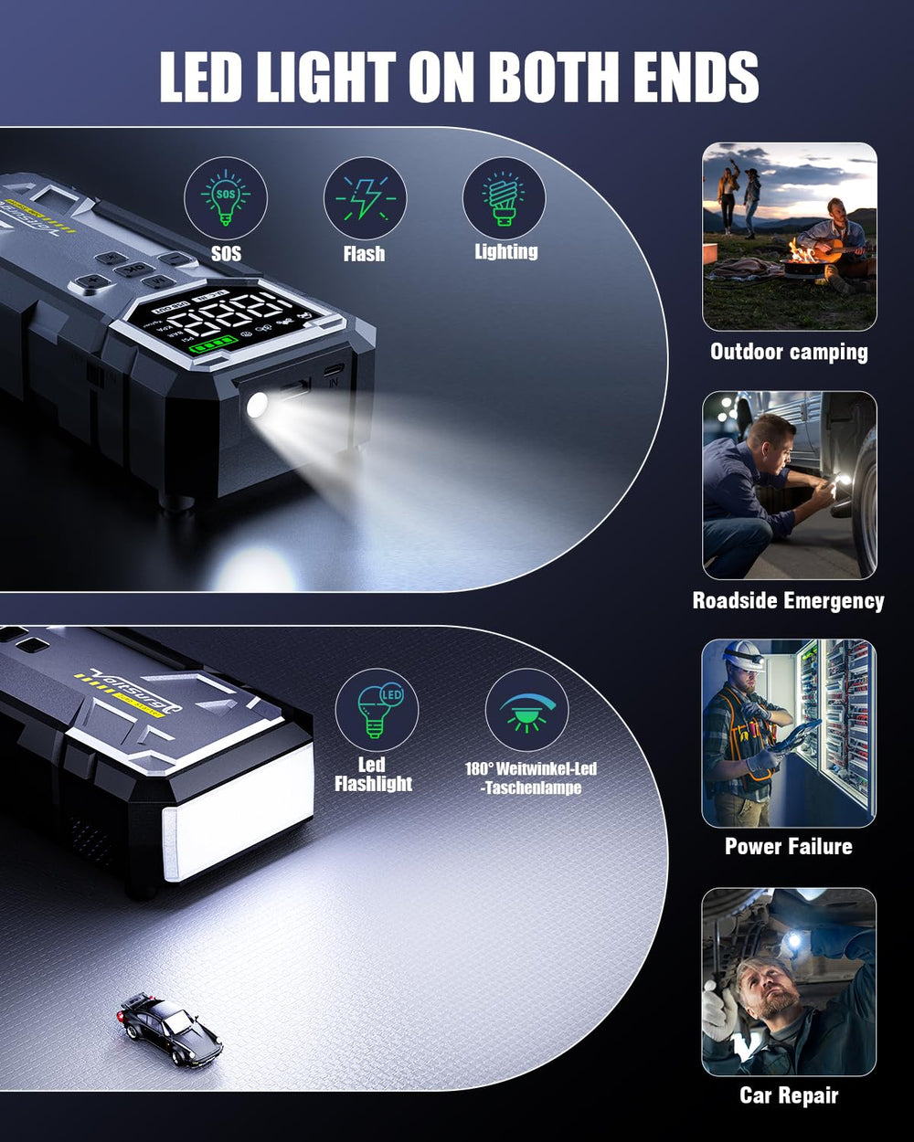 VoltSurge USB ports and USB-C for on-the-go charging