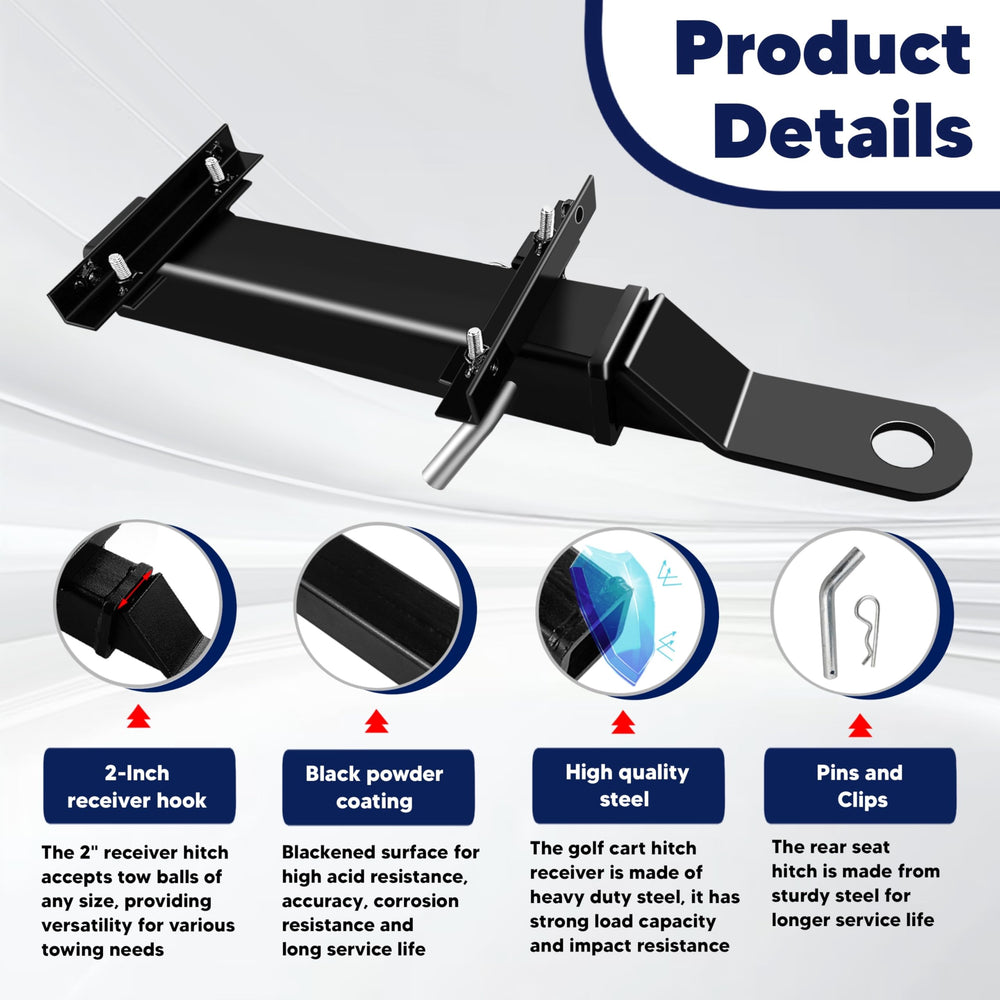Adjustable brackets allow precise fit across golf cart models.