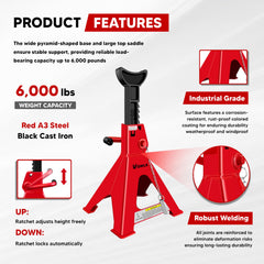 VONLX dual-lock safety system prevents sudden collapse during maintenance.