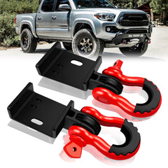 VONLX Front Demon bracket installed on a Toyota Tacoma for off-road recovery.