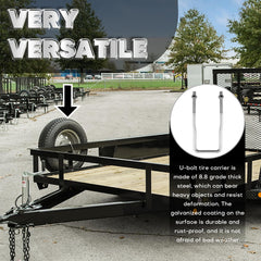VONLX spare tire U-bolt bracket zinc-coated ensures rust resistance on muddy riverfronts.