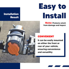 VONLX easy-install mounting plate fits front or rear hitch locations