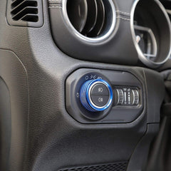 Voodonala center-console blue aluminum trim elevates interior style.
