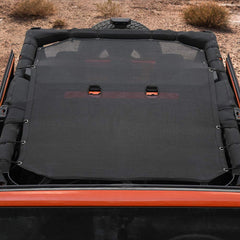 Voodonala sunshade in action with hard or soft tops during desert sun