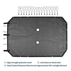 Voodonala Jeep JK sunshade keeps you comfortable on hot days