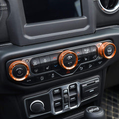 Voodonala orange knob cover for Gladiator JT adds color pop and protection for control knobs.