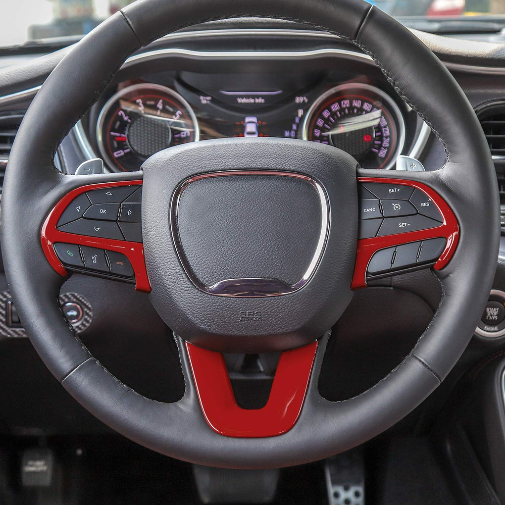 Voodonala red steering wheel decor adds premium touch
