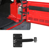 Voodonala tailgate strap on Jeep Wrangler JK/JKU enabling controlled opening.