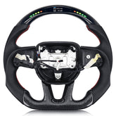 VOONKE carbon fiber steering wheel with red stitching for Dodge Charger enhances grip and style
