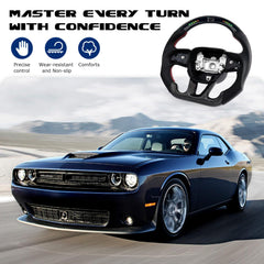 VOONKE LED display steering wheel provides at-a-glance performance data.