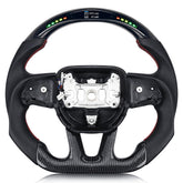 VOONKE real carbon fiber steering wheel for Dodge Charger with enhanced grip.