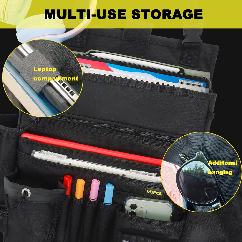VOPQL car seat organizer stitching detail highlights durability for daily use
