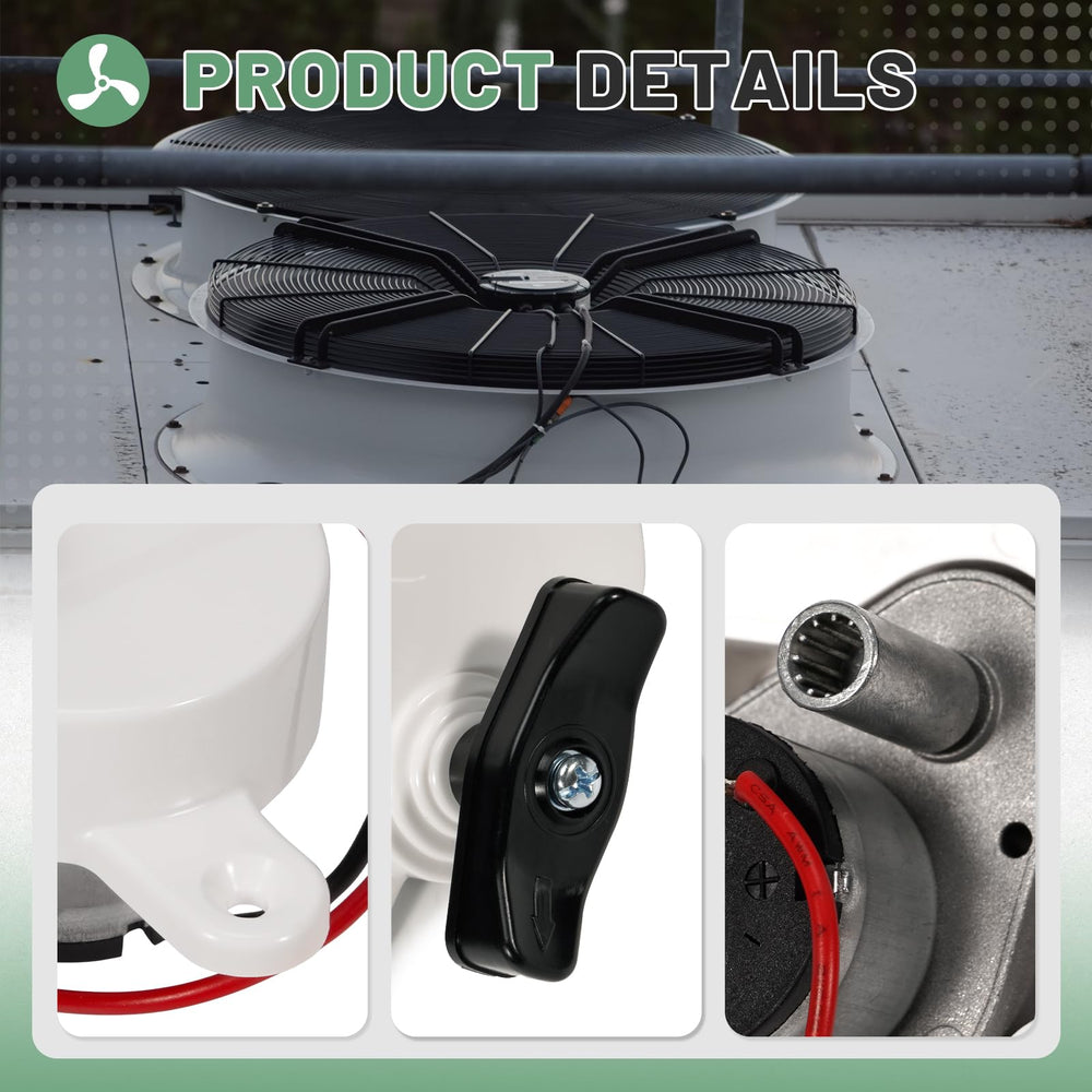 VORGENS white UV cap protects internals in outdoor venting