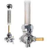 VORIPO petcock valve with 22mm right outlet for Harley, reliable fuel control